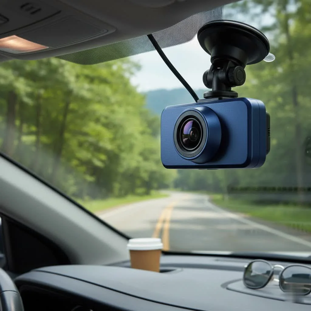 Front and rear wireless dash cam setup
