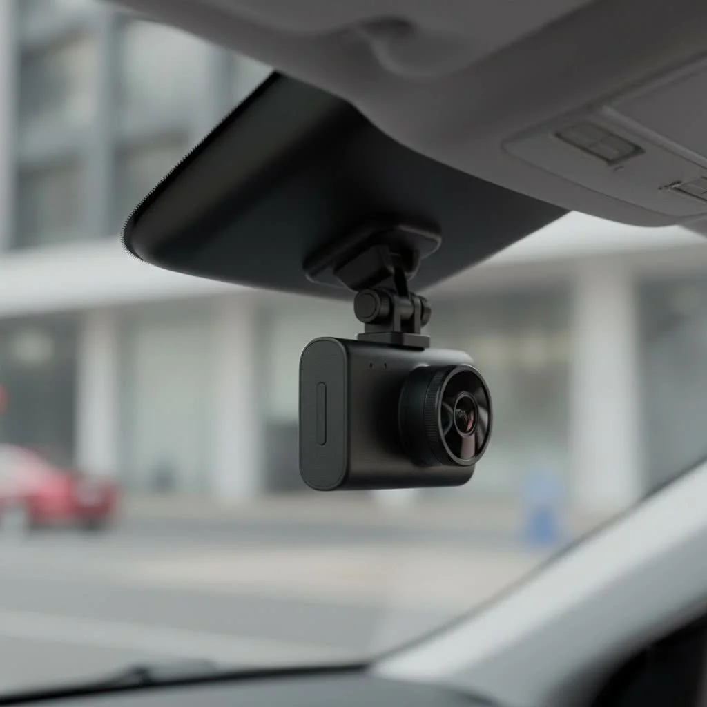 Dash cam footage showing a clear license plate