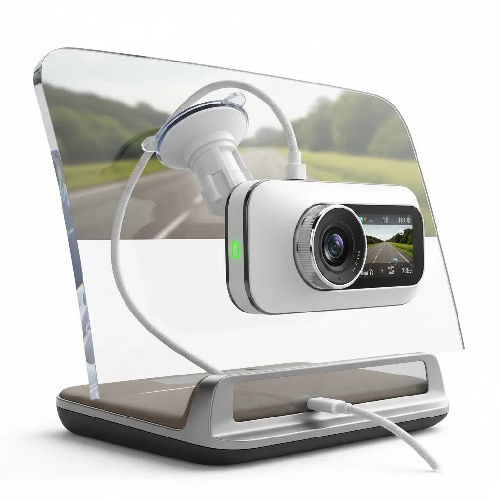 Rove R2-4K dash cam mounted on a car windshield