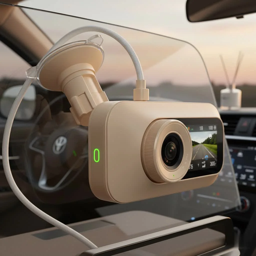 Thinkware U1000 dash cam mounted on a car windshield